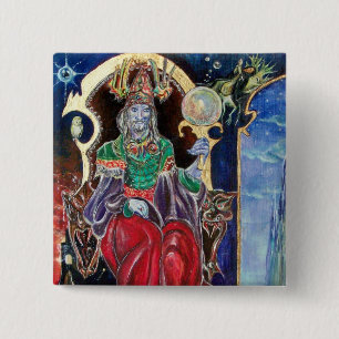 NEUROMANCER, blue red 2 Inch Square Button