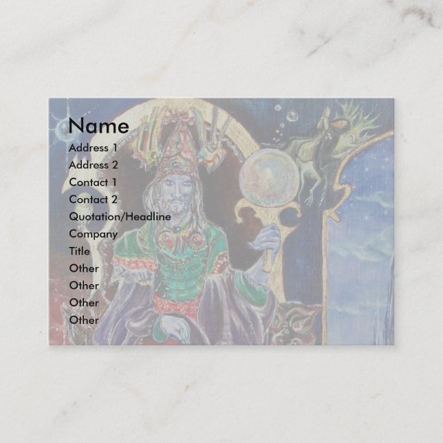 NEUROMANCER grey yellow blue red green black white Business Card (Front)