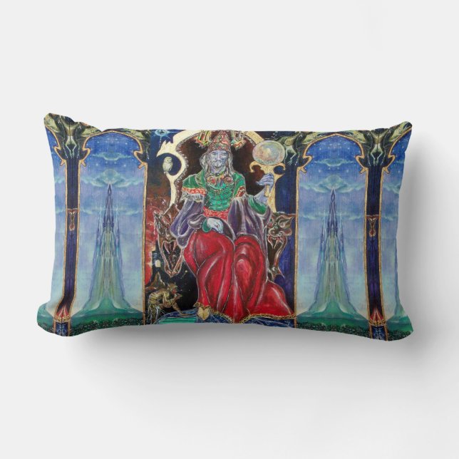 NEUROMANCER Magician King ,Fantasy Lumbar Pillow (Front)