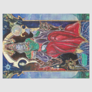 NEUROMANCER Magician King,Fantasy Red Blue Tissue Paper