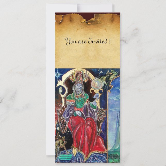 NEUROMANCER , red blue parchment Invitation (Front)