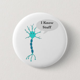 Neuron I Know Stuff White 2 Inch Round Button