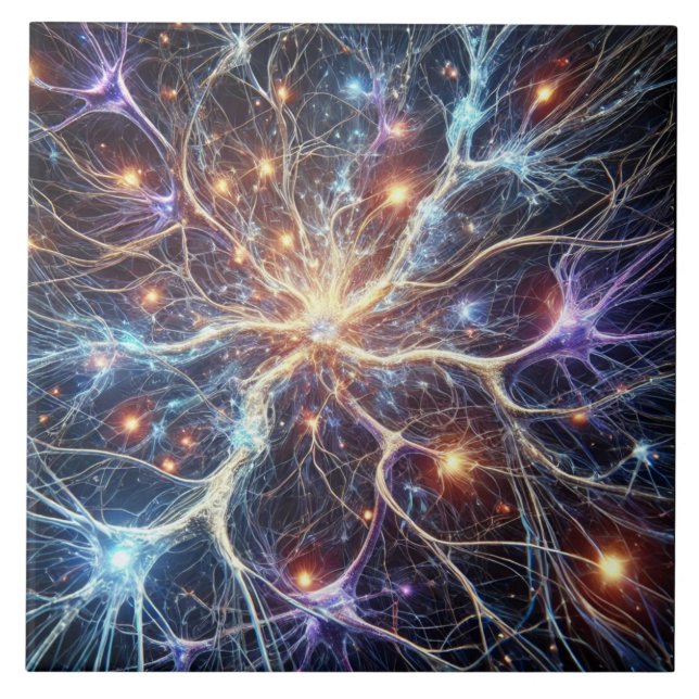 Neurons Ceramic Tile (Front)