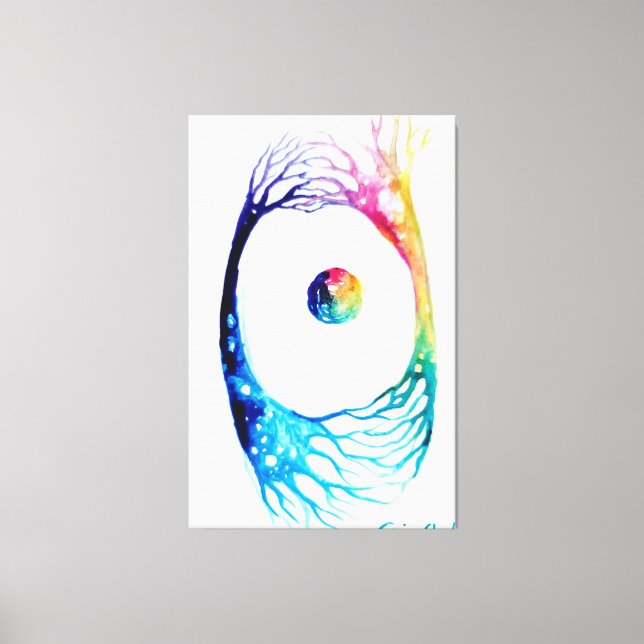 Neurons connected canvas print (Front)