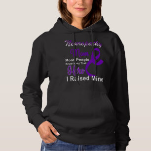 Neuropathy Awareness Mom Purple Ribbon Mother Supp Hoodie