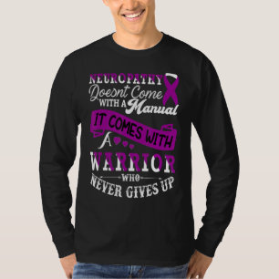 Neuropathy Awareness Warrior Purple Ribbon Support T-Shirt