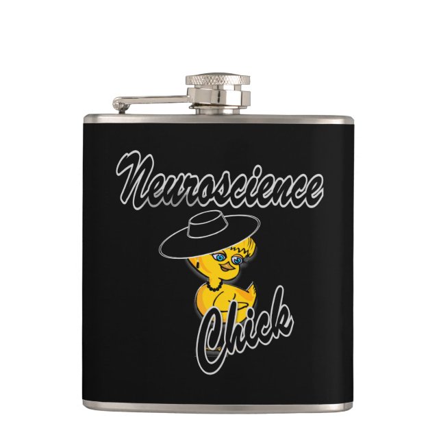 Neuroscience Chick #4 Hip Flask (Front)