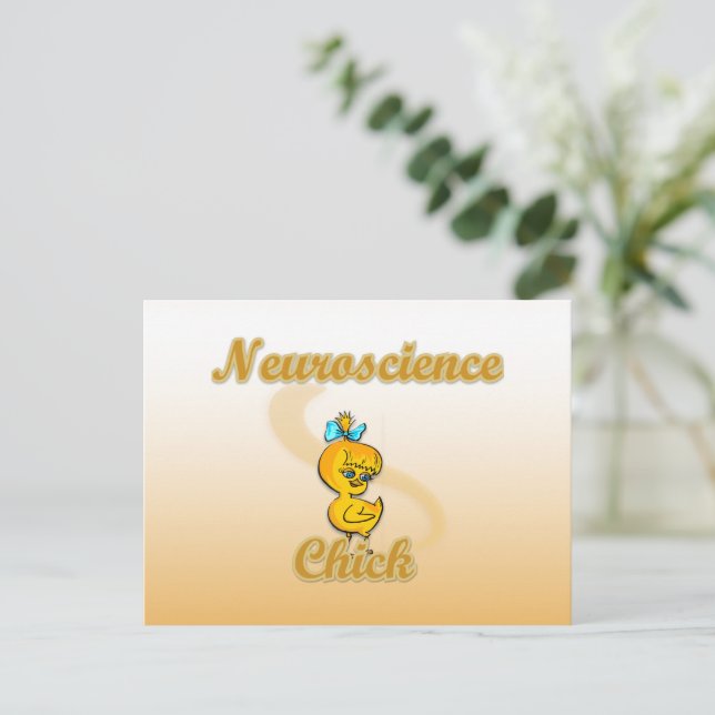 Neuroscience Chick Postcard (Standing Front)