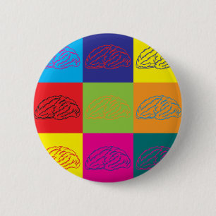 Neuroscience Pop Art 2 Inch Round Button