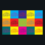 Neuroscience Pop Art Poster<br><div class="desc">Neuroscience Pop Art. If Neuroscience is your hobby,  occupation,  or obsession,  show it with great Neuroscience t-shirts,  mugs,  stickers,  and more.  They're also great gifts for other Neuroscience fans!</div>