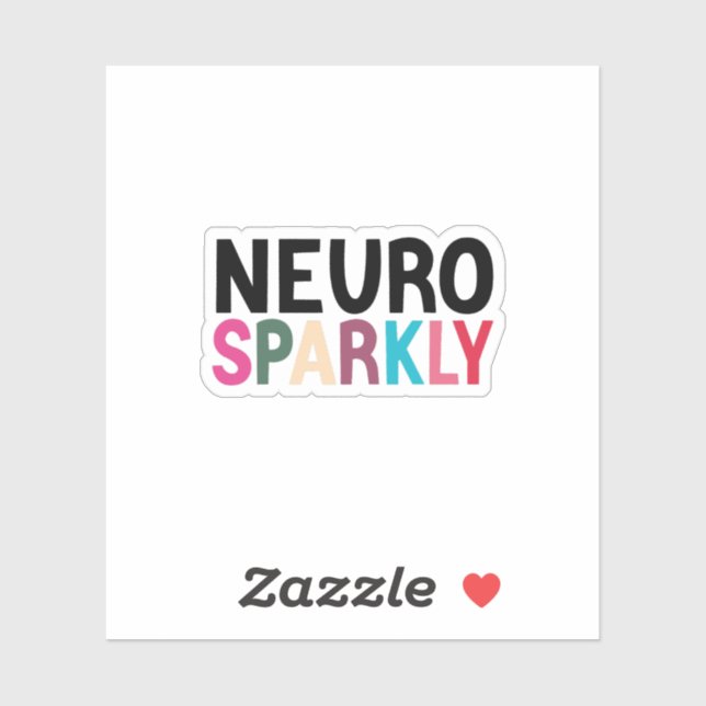 Neurosparkly Kiss-Cut , Neurodivergent Autism ADHD (Sheet)
