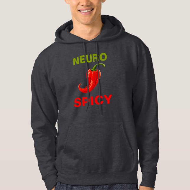 Neurospicy Chili Pepper Neurodiversity Pride Hoodie (Front)