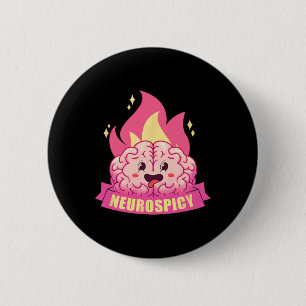 Neurospicy Neurodiversity Adhd Asd Autism Kawaii B 2 Inch Round Button