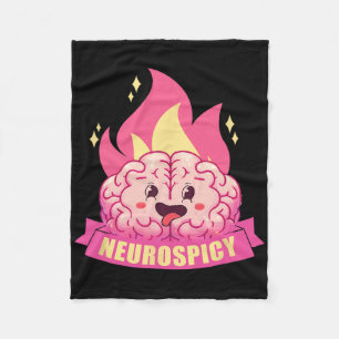 Neurospicy Neurodiversity Adhd Asd Autism Kawaii B Fleece Blanket