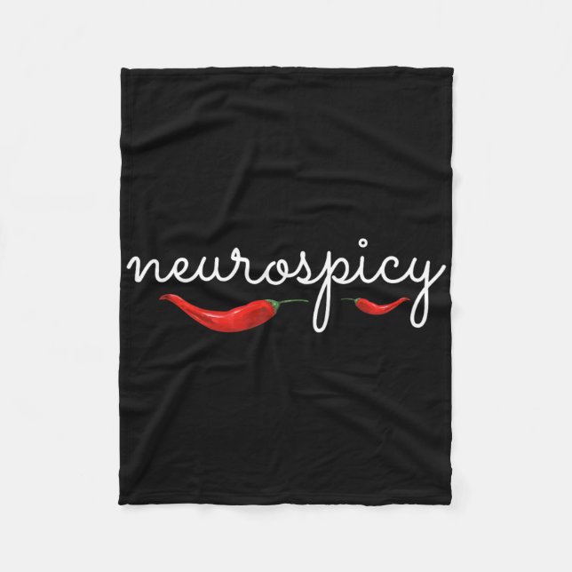 Neurospicy Neurotypical Neurodiversity Adhd Autism Fleece Blanket (Front)