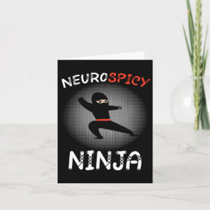 Neurospicy Ninja Autism Shirt For Kids Neurodivers Card