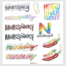 Neurospunky and Friends - a ND Sticker Pack