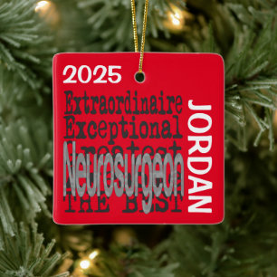 Neurosurgeon Extraordinaire CUSTOM Ceramic Ornament