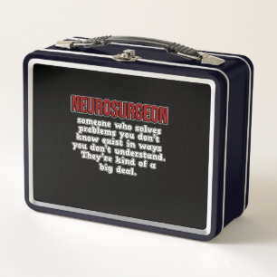 Neurosurgeon Surgery Medical Doctor Neurology Grap Metal Lunch Box