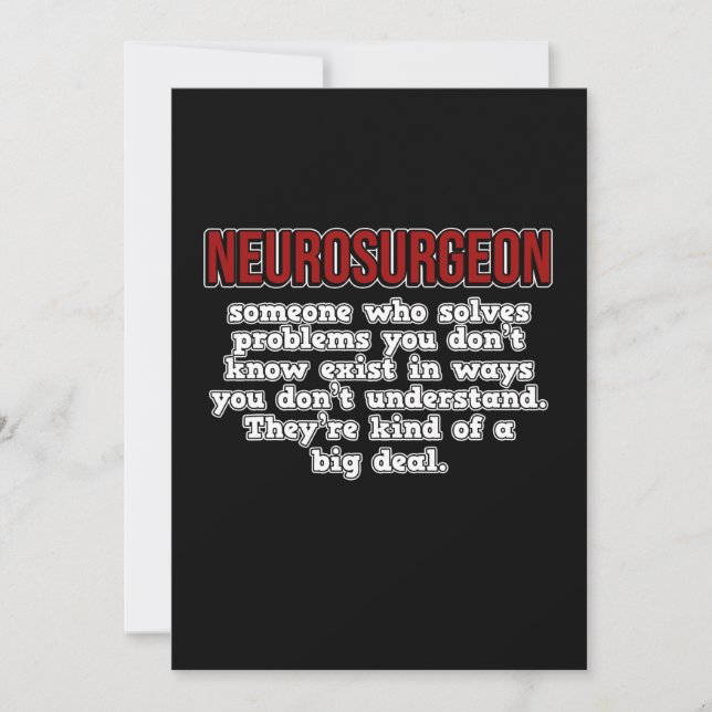 Neurosurgeon Surgery Medical Doctor Neurology Grap Thank You Card (Front)