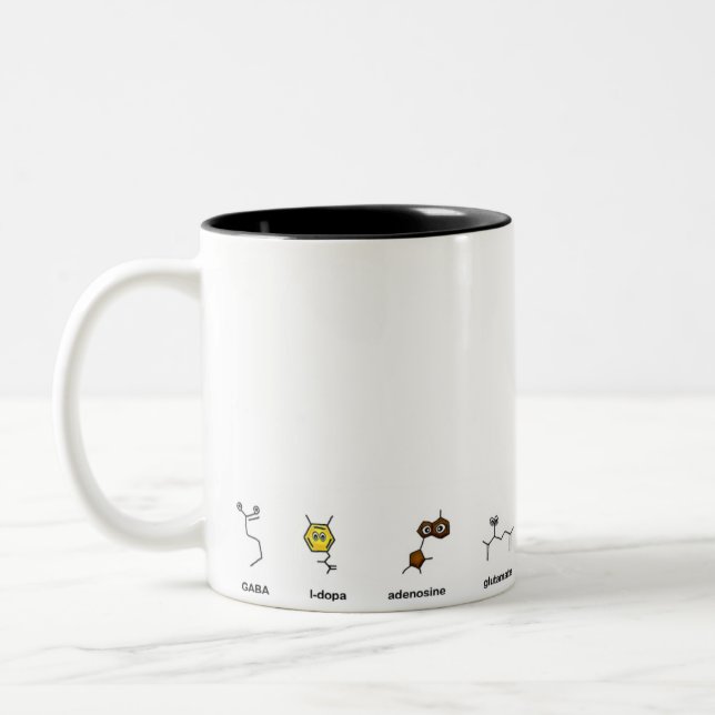 Neurotransmitter Parade Two-Tone Coffee Mug (Left)
