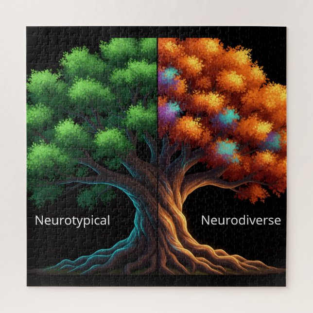 Neurotypical vs. Neurodiverse Jigsaw Puzzle (Vertical)