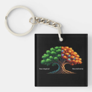 Neurotypical vs. Neurodiverse Keychain
