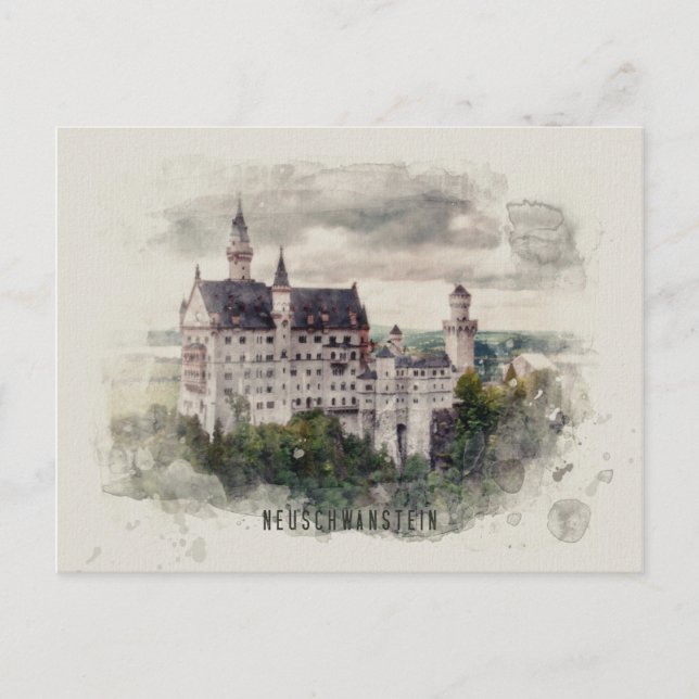 Neuschwanstein Briefcard Postcard (Front)