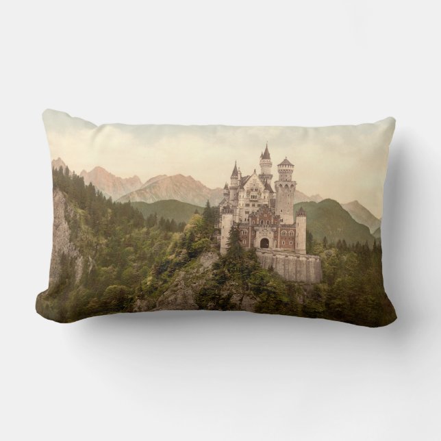 Neuschwanstein Castle, Bavaria, Germany Lumbar Pillow (Front)