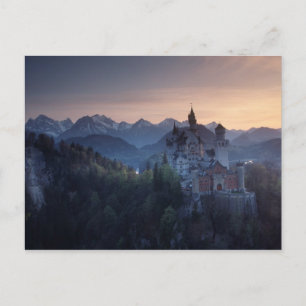 Neuschwanstein Castle, built late 1800's by Postcard