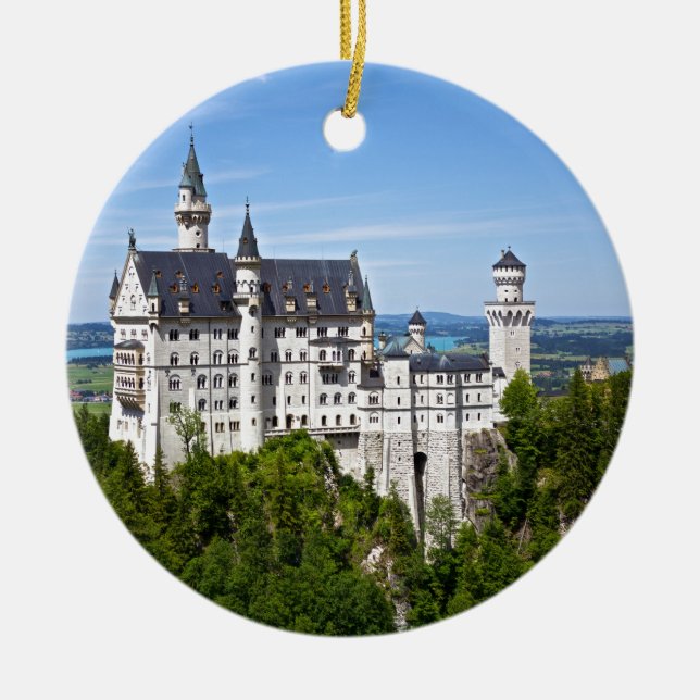 Neuschwanstein Castle Ceramic Ornament (Front)