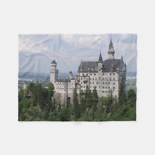 Neuschwanstein Castle Fleece Blanket (Front (Horizontal))