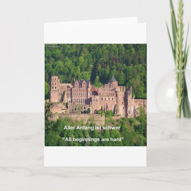 Neuschwanstein Castle Frankfurt & German Quote Card (Front)
