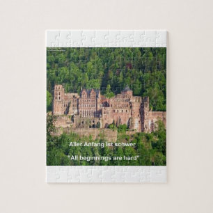 Neuschwanstein Castle Frankfurt & German Quote Jigsaw Puzzle