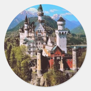 neuschwanstein castle - germany classic round sticker