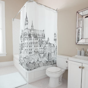 Neuschwanstein Castle Germany Fine Line Art
