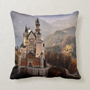 Neuschwanstein Castle Germany Throw Pillow
