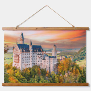 Neuschwanstein castle hanging tapestry