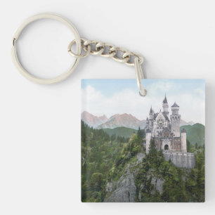 Neuschwanstein Castle Lithograph Keychain