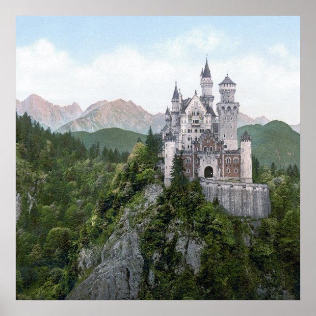 Neuschwanstein Castle Lithograph Poster (Front)