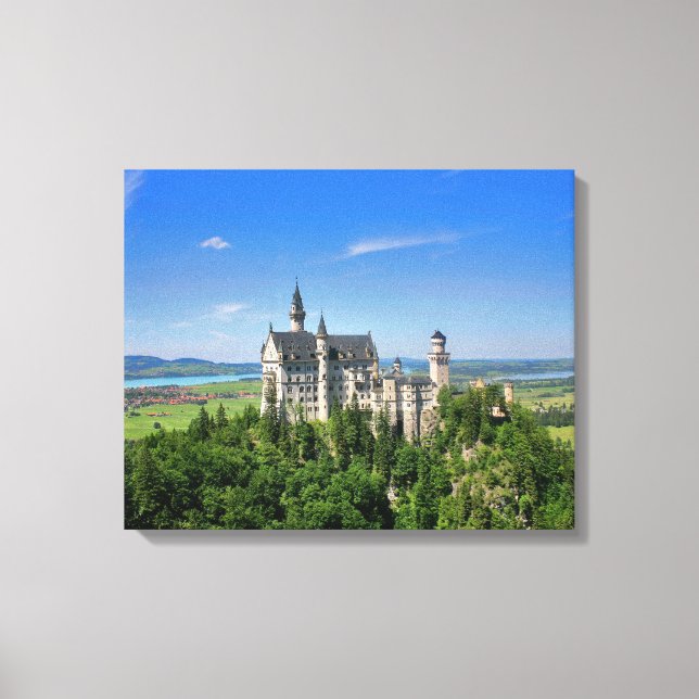 Neuschwanstein Castle Stretched Canvas Print (Front)