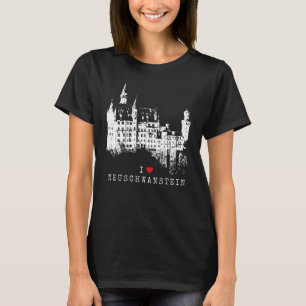 Neuschwanstein Castle  Vintage Bavaria I Love Germ T-Shirt