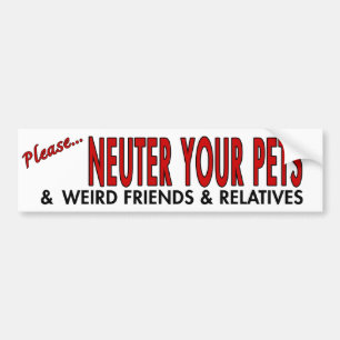Neuter Bumper Sticker