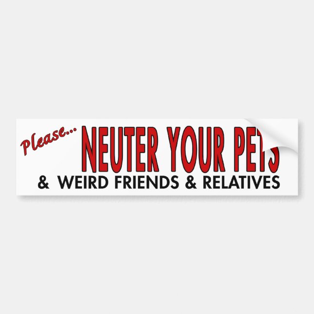 Neuter Bumper Sticker (Front)