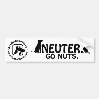 Neuter - Go Nuts. Bumper Sticker