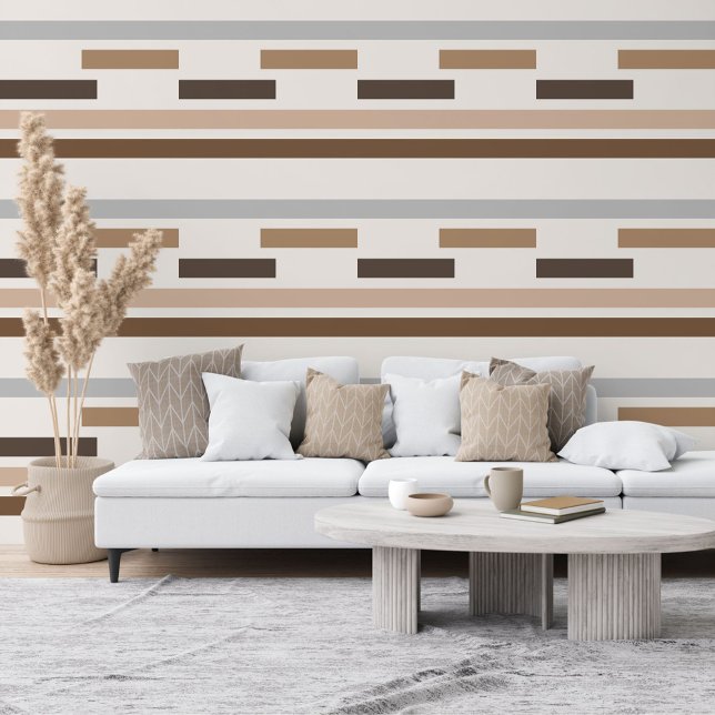 Neutral Abstract Geometric Stripes Art Pattern Wallpaper (Creator Uploaded)
