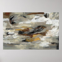 Neutral Abstract Grey Print | Silvia Vassileva