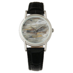 Neutral Abstract Grey Print Silvia Vassileva Watch