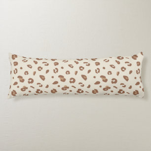 Neutral Abstract Leopard Print Pattern Modern An Body Pillow