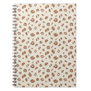 Neutral Abstract Leopard Print Pattern   Modern An Notebook